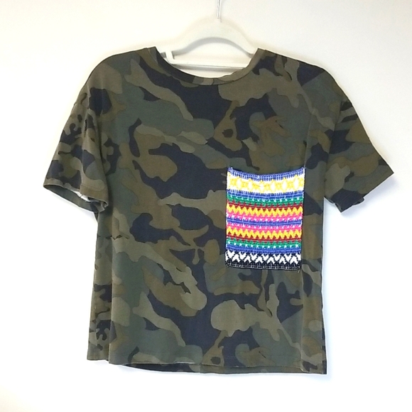 Zara Camouflage Tee with Funky Pocket - Picture 4 of 6